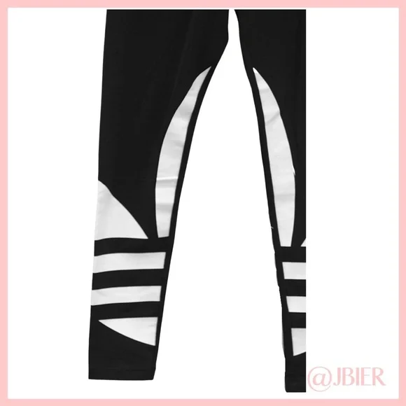 Adidas Black Logo Leggings - Picture 6 of 10
